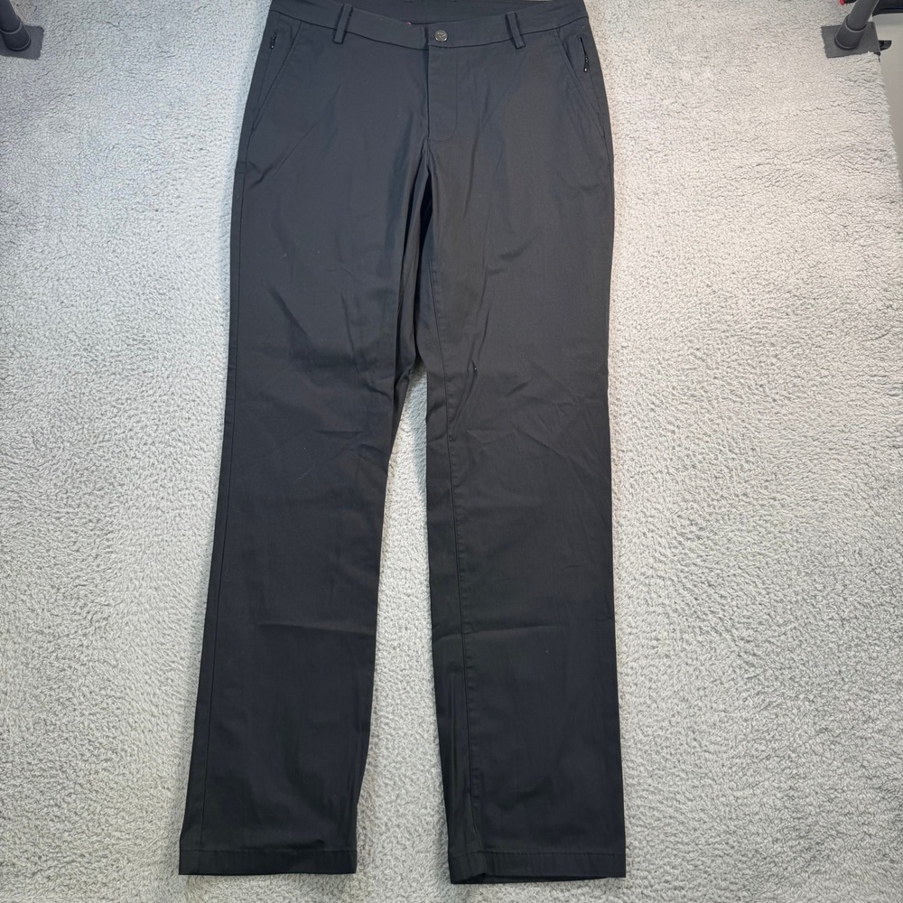 Birddogs Unlined Mens 34x33 Slim Chino Pants Black Tech Stretch